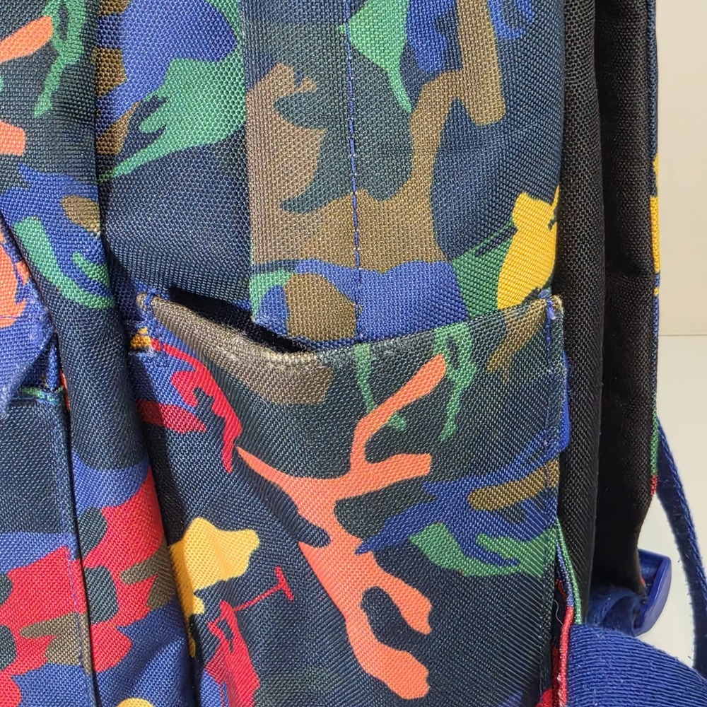 Polo Ralph Lauren Backpack With RARE Multicolor Camouflage Print - Used - Picture 8 of 16
